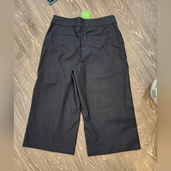 Kate Spade‎ Rambling Roses Black Stretch Twill Culotte size 12 New with Tags - Picture 7 of 9